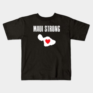 Pray for Maui Hawaii Strong Heart Kids T-Shirt